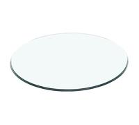 DEARMAMY Tapa de Mesa Redonda de Vidrio Templado de 14 Pulgadas con Bordes Pulidos y Superficie Lisa, Resistente y Transparente para Mesa de Comedor o Auxiliar en Oficina y Patio