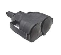 Debflex 713760 - Enchufe doble hembra 2P + T recto y hermético (16 A), color negro