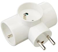 Debflex 714410 - Toma de corriente triple (2P+T, 16 A), color blanco