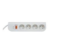 Debflex 722490 - Regleta de 4 tomas pararrayos (16 A), color blanco