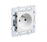 DEBFLEX 742924 - Enchufe con tierra y soporte de metal para casual, color blanco brillante