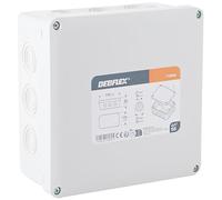 DEBFLEX - Caja de Derivación Estanca IP55 - Para Conexión Segura de Cables - Se Fija en la Pared en Superficie - Gris - 170 x 170 x 80 mm