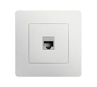 DEBFLEX - Caly - Enchufe RJ45 Cat. 6 - Enchufe de Pared Ethernet de Alta Velocidad - ABS - Instalación Empotrable - Blanco - 85 x 85 x 36 mm