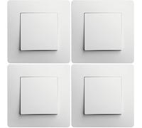 DEBFLEX - Caly - Interruptor de Botón Pulsador - Interruptor de Pared para Control de Iluminación -Comando Completo - Instalación Rápida - ABS - Instalación Empotrable - Blanco - 85 x 85 x 33 mm