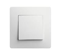 DEBFLEX - Caly - Interruptor de Botón Pulsador - Interruptor de Pared para Control de Iluminación -Comando Completo - Instalación Rápida - ABS - Instalación Empotrable - Blanco - 85 x 85 x 33 mm