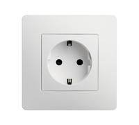 DEBFLEX - Caly - Toma de Corriente 2P+T Schuko - Toma de Pared tipo F -Plástico + Soporte Metálico - Instalación Empotrada - Blanco - 74.5 x 74.5 x 39.5 mm
