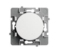 DEBFLEX - Casual Evo - Interruptor Conmutador Completo - Interruptor de Pared Redondo - Diseño Sobrio - Fácil de Instalar - ABS - Instalación Empotrada - Blanco - 76 x 76 x 34 mm