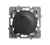 DEBFLEX - Casual Evo - Mecanismo de Regulador Compatible con LED - Interruptor Regulador de 1W a 75W (LED) o de 1W a 300W (Halógeno) - Plástico - Para Instalación Empotrada - Negro - 74 x 74 x 54 mm