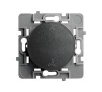 DEBFLEX - Casual Evo - Mecanismo VMC - Mando para Ventilación Centralizada - Terminales de Conexión Automática - ABS - Instalación Empotrable - Negro - 76 x 76 x 34 mm