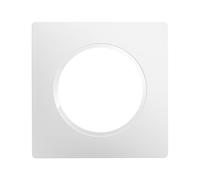 DEBFLEX - Casual Evo - Placa de Acabado - Tapa para Enchufes e Interruptores - 1 Estación - Remplazable - ABS - Para Instalación Empotrada - Blanco Puro - 86 x 86 x 10 mm