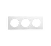 DEBFLEX - Casual Evo - Placa de Acabado - Tapa para Enchufes e Interruptores - 3 Estaciónes - Remplazable - ABS - Para Instalación Empotrada - Blanco Puro - 158 x 86 x 10 mm