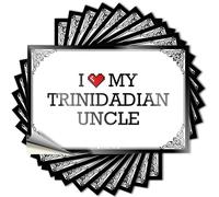 Decal Life - Adhesivo de vinilo con texto en inglés "I Love My Trinidadian Uncle" para uso científico (12 x 18 cm)