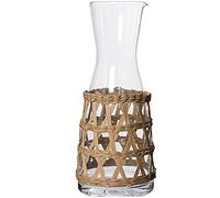 DECANTADOR CRISTAL TRANSPARENTE 850ML C/MIMBRE NATURAL_°17,5X25CM, MIMBRE DESENFUNDA