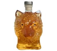 Decantador de whisky - Botella de whisky con cabeza de lobo de 350 ml | Botellas de escultura de estatua artística divertida | Elegante botella de whisky para almacenamiento de licores, colección