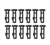 DECHOUS 12 Piezas Pestillo de 240 L Plástico Negro Resistente Exterior | Compatibilidad para Cubos Ruedas, Durabilidad UV y Clima, Adecuado para Jardines y Parques