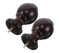 DECHOUS 2 Piezas Remates Decorativos de Madera para Barra de Cortina de 29mm, Tapa de Extremo Diseño Elegante y Forma Lisa, Adecuado para Sala o Dormitorio