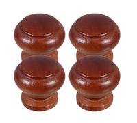 DECHOUS 4 Perillas de Gabinete Retro de Madera Marrón, Tiradores de Muebles Diseño Vintage y Superficie Suave para Armarios y Cajones en Decoración del Hogar