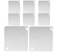 DECHOUS 8 Piezas Placa de Cubierta de Metal Cuadrada para Caja de Conexiones, Fácil Instalación, Resistente al Fuego, Color Plata, Adecuado para Panel Eléctrico en Hogar y Oficina