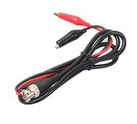 DECHOUS Cable de Prueba para Osciloscopio Pinza de Cocodrilo de Cobre de 1 Metro, Conector Bnc Estándar y Clip de 40mm para Voltaje Máximo de 500v