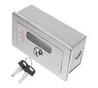 DECHOUS Caja de Control de Botones Pulsadores, Plata, Acero Inoxidable y Plástico, Interruptor Pulsador, Botón Cuadrado, Control Manual para Puerta Enrollable Cortafuego Varios estilos