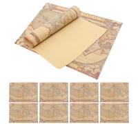 DECHOUS de Papel para Envolver Regalos Diseño Vintage de Mapas y Flores 10 Piezas Papel de Obsequio Adecuado para Manualidades y Fiestas