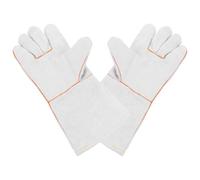 DECHOUS Guantes de Soldadura Largos para Hombres en Piel de Vaca Aislamiento Térmico y Alta Durabilidad para Trabajo de Soldadura y Protección Segura