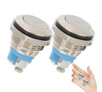 DECHOUS Kit de 2 Botones de Timbre Resistente y Flexible para Puerta Cobre Niquelado Piezas de Repuesto Fáciles de Instalar para Timbre Cable Hogar