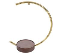 DECHOUS Lámpara de Aroma de Tallo Curvo, Base de Lámpara Aromática en Forma de Luna, M10, Hierro y Madera, Color Café, Soporte Estable y Pieza Decorativa para Salón y Decoración del Hogar