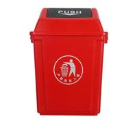 DECHOUS Papelera con Tapa de 10 L, Plástico Rojo para Oficina | Apertura Fácil y Limpieza Sencilla, Reduce Vaciados Frecuentes, Uso para Salón y Despacho