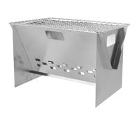 DECHOUS Parrilla de Carbón para Exteriores Plegable de Acero Inoxidable, Herramienta para Barbacoa Fácil de Instalar, Portátil Adecuado para Camping y Picnic