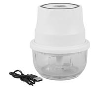 DECHOUS Picadora de Ajo Eléctrica Portátil de 250ml Vaso de Vidrio y Cuerpo de Pp, Fácil de Limpiar, Adecuado para Triturar Verduras y Preparar Condimentos en Casa