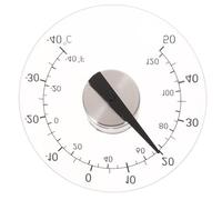 DECHOUS Termómetro Adhesivo para Ventana de Casa Dial Redondo de Acrílico de Medición Precisa Interior y Exterior sin Batería Resistente la Lluvia Acero Inoxidable y Doble Adhesivo