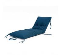 deco arts Colchoneta Tumbona Exterior 185x60x12 cm - Cojín Acolchado Grueso para Hamaca de Jardín, Terraza y Piscina - Poliéster Impermeable - Azul Petróleo