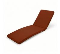 deco arts Colchoneta Tumbona Exterior Desenfundable 185x60x5 cm - Cojín para Tumbonas de Jardín y Piscina - Funda Lavable a 30 °C, Impermeable y Anti-UV, 5 Cintas de Sujeción - Terracota