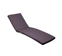 deco arts Colchoneta Tumbona Exterior Desenfundable 185x60x5 cm - Cojín para Tumbonas de Jardín y Piscina - Funda Lavable a 30 °C, Impermeable y Anti-UV, 5 Cintas de Sujeción - Gris Carbón