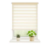 DECOCASA Estor Enrollable Noche y Día de Doble Capa - Fácil Instalación sin Taladro, Para Ventanas y Puertas, Varios Colores Negro