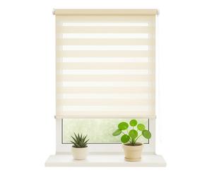 DECOCASA Estor Enrollable Noche y Día de Doble Capa - Fácil Instalación sin Taladro, Para Ventanas y Puertas, Varios Colores Beige