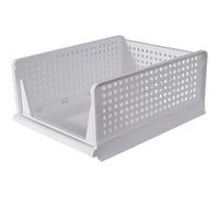 DECODEKO-2/4 Piezas de Organizador Armario Cajas de Almacenamiento Plegable y Apilable Cajones Organizadores Extraíbles de Plastico y Separadores para Ropa Cocina Dormitorio Baño