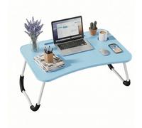 DECODEKO 50X30cm Bandeja para Cama y Sofá Reclinable,Mesa plegable portátil multifuncional de una pieza para cama con ranuras para vasos y tabletas, pies antideslizantes; adecuada para dormitorios,