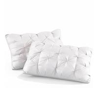 DECODEKO Almohada 75x50 Pack 2, Suave con Buen Soporte, Altura de 22cm, Ideal para un Descanso Profundo, Lavable a Máquina, 100% Poliéster, Blanco