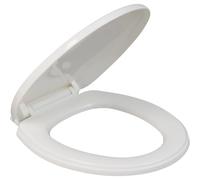 DECODEKO-Asiento de inodoro de cierre suave, asiento de inodoro con liberación rápida para una fácil limpieza, fijación superior simple, asientos de inodoro estándar blanco con bisagras