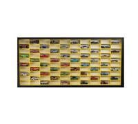 Decographics | Vitrina Expositor H100 MN C-P | Compatible con Hot Wheels | Capacidad 100 Coches | Vitrina para colección | Organizador de Coches |con Puerta | (Negro-Interior-Amarillo)