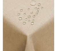 DecoHomeTextil Mantel Efecto Lino Rectangular 160 x 260 cm Beige Arena