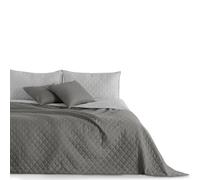 DecoKing Axel - Colcha Reversible, fácil de Limpiar, poliéster, Stahl Silber, 200 x 220 cm
