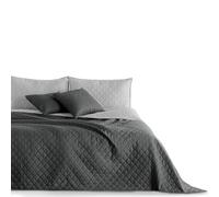 DecoKing Colcha de 170 x 210 cm, Grafito, Antracita, Gris, Plata, Colcha de Cama por Dos Caras, fácil de Limpiar, Axel