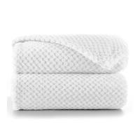 DecoKing Henry Manta de Microfibra 70x150 cm Mantas Polar Extra Suave y Blanda Muy Cómoda Caliente y Ligera Blanco