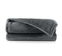 DecoKing Manta Polar de Microfibra 150x200 cm Extra Suave y cálida Monocolor Mic Gris Oscuro