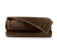 DecoKing Manta Polar de Microfibra 150x200 cm Extra Suave y cálida Monocolor Mic Marrón Chocolate