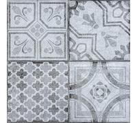 DecoMeister Baldosas Adhesivas 30,5x30,5 cm - Losetas Vinílicas Autoadhesivas para Cocina, Baño - Azulejos PVC Impermeable - Suelo Vinílico Decorativo Grosor 1,2 mm - Patrón marroquí, 2m², 22 piezas