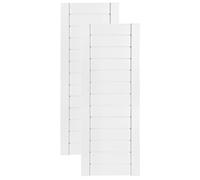 DecoMeister Puertas de Lamas Cerradas Madera 294x766 mm Pack de 2 - Blanco